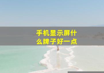 手机显示屏什么牌子好一点