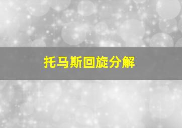 托马斯回旋分解