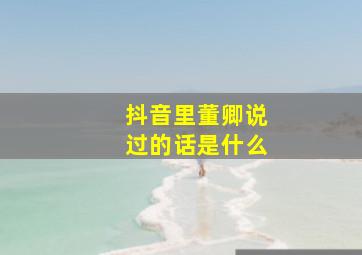 抖音里董卿说过的话是什么