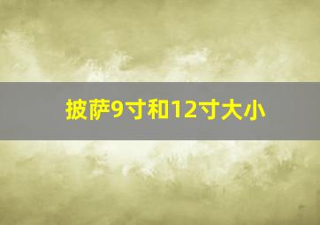 披萨9寸和12寸大小