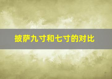 披萨九寸和七寸的对比