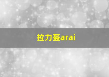 拉力盔arai