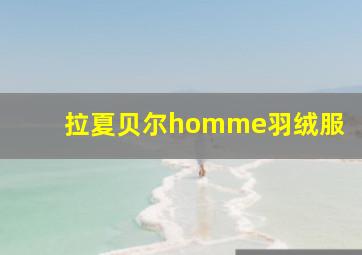 拉夏贝尔homme羽绒服