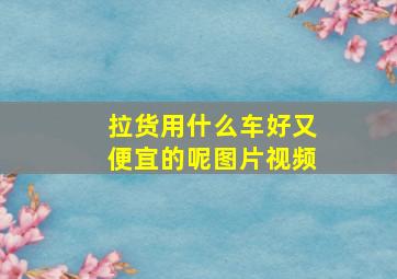 拉货用什么车好又便宜的呢图片视频