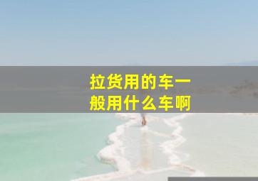 拉货用的车一般用什么车啊