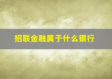 招联金融属于什么银行