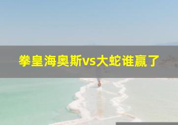 拳皇海奥斯vs大蛇谁赢了