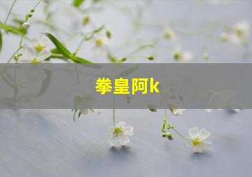 拳皇阿k