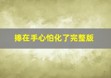 捧在手心怕化了完整版