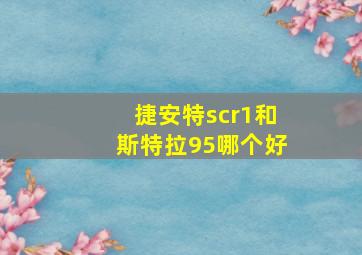 捷安特scr1和斯特拉95哪个好