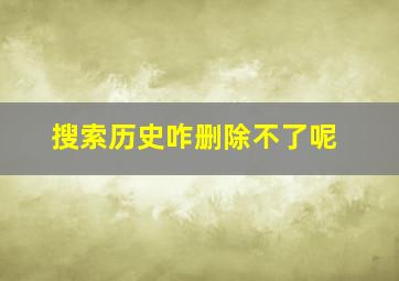 搜索历史咋删除不了呢