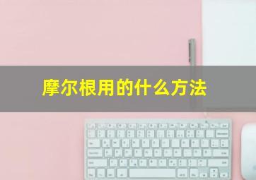 摩尔根用的什么方法