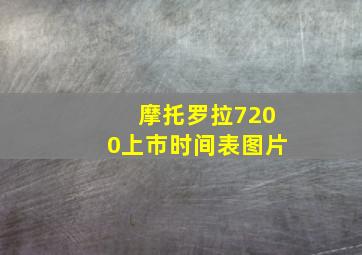 摩托罗拉7200上市时间表图片