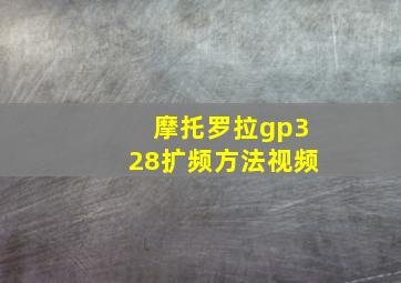 摩托罗拉gp328扩频方法视频