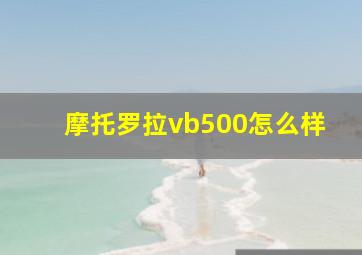 摩托罗拉vb500怎么样