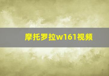 摩托罗拉w161视频