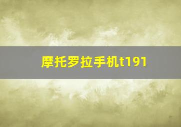 摩托罗拉手机t191