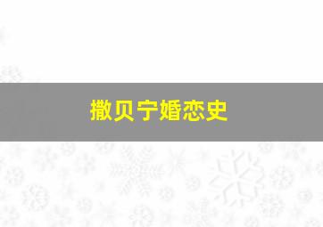 撒贝宁婚恋史