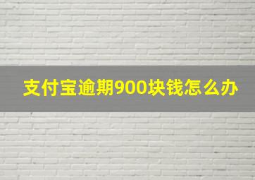 支付宝逾期900块钱怎么办