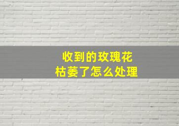 收到的玫瑰花枯萎了怎么处理