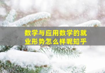 数学与应用数学的就业形势怎么样呢知乎