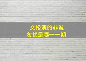 文松演的非诚勿扰是哪一一期