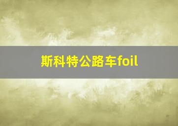 斯科特公路车foil