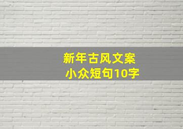 新年古风文案小众短句10字