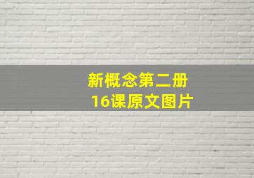 新概念第二册16课原文图片