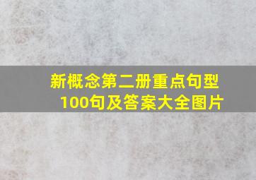 新概念第二册重点句型100句及答案大全图片