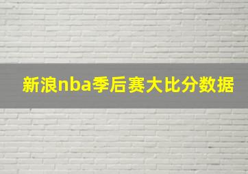 新浪nba季后赛大比分数据