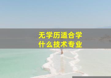 无学历适合学什么技术专业