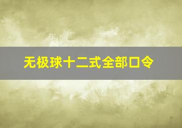 无极球十二式全部口令