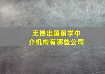 无锡出国留学中介机构有哪些公司