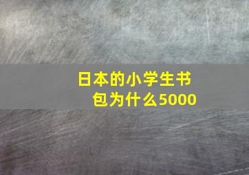 日本的小学生书包为什么5000