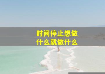 时间停止想做什么就做什么