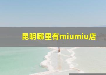 昆明哪里有miumiu店