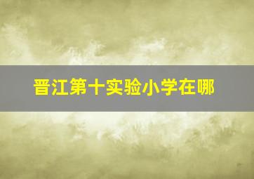 晋江第十实验小学在哪