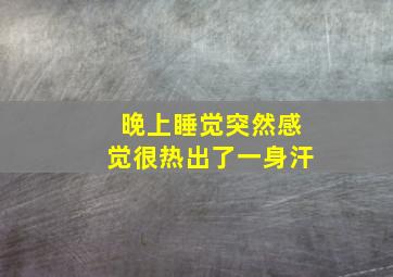 晚上睡觉突然感觉很热出了一身汗