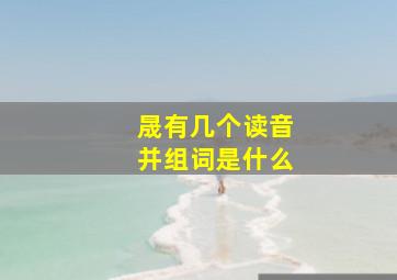 晟有几个读音并组词是什么