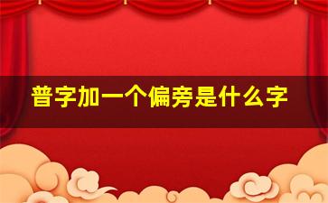 普字加一个偏旁是什么字