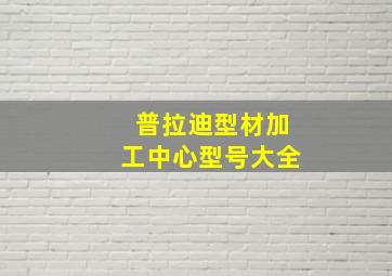 普拉迪型材加工中心型号大全