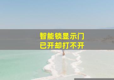 智能锁显示门已开却打不开