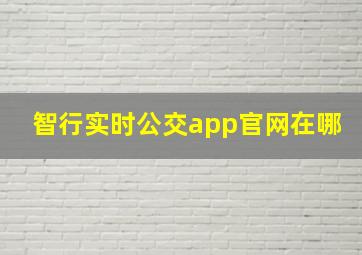 智行实时公交app官网在哪