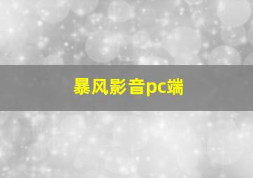 暴风影音pc端