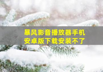 暴风影音播放器手机安卓版下载安装不了