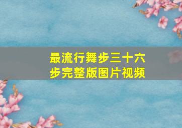 最流行舞步三十六步完整版图片视频