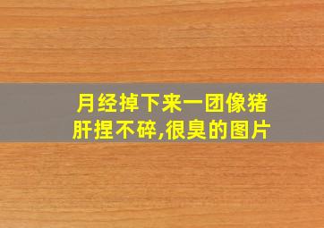 月经掉下来一团像猪肝捏不碎,很臭的图片