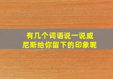 有几个词语说一说威尼斯给你留下的印象呢