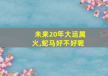 未来20年大运属火,蛇马好不好呢